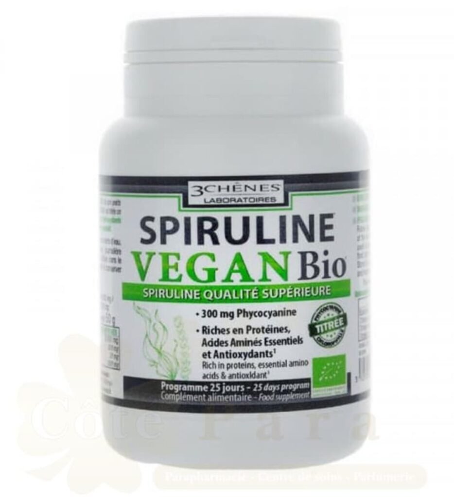 3 CHENES SPIRULINE VEGAN BIO 100 COMPRIMES