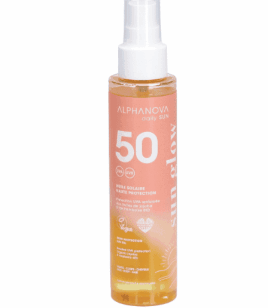 ALPHANOVA SUN GLOW HUILE SOLAIRE HAUTE PROTECTION SPF50 125ML