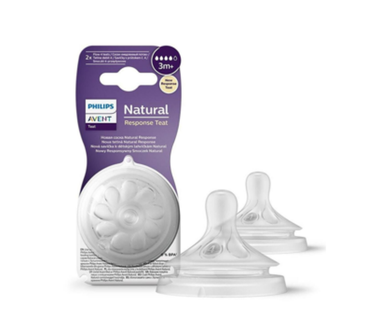AVENT NATURAL 2 TETINES 3M+ FLOW 4 TEATS SCY964/02 AVENT NATURAL 2 TETINES 3M+ FLOW 4 TEATS SCY964/02