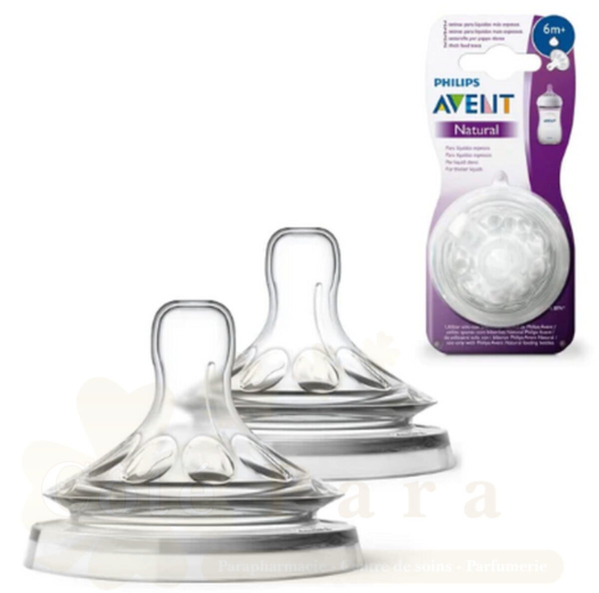 AVENT NATURAL 2 TETINES 6M+ THICK FEED SCF 046/27 AVENT NATURAL 2 TETINES 6M+ THICK FEED SCF 046/27