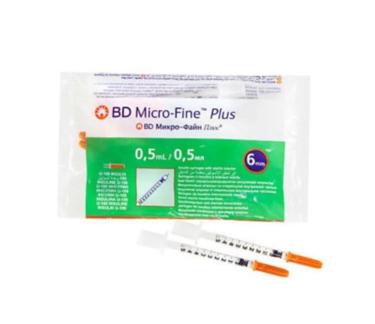 BD MICROFINE SERINGUE A INSULINE 0.5 ML 10U BD MICROFINE SERINGUE A INSULINE 0.5 ML 10U