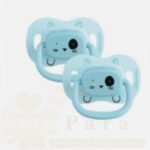 BEBE CONFORT 2 SUCETTES REVERSIBLE ANIMALS BLEU 6-18 SILICONE REF 3104202030