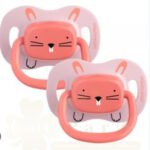 BEBE CONFORT 2 SUCETTES REVERSIBLE ANIMALS ROSE 0-6M SILICONE REF 3104202040
