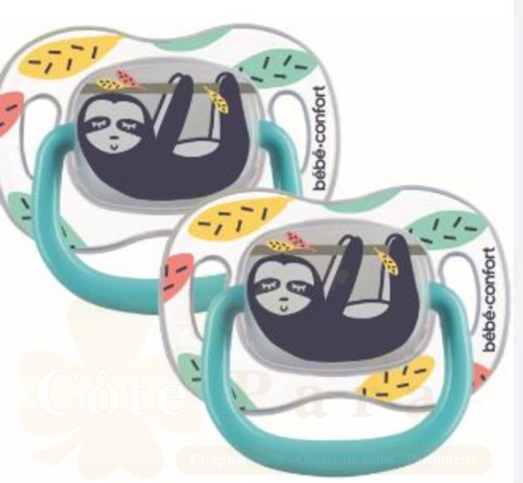 BEBE CONFORT 2 SUCETTES REVERSIBLE PHOSPHO 6-36 SILICONE LAZY REF 3104202090