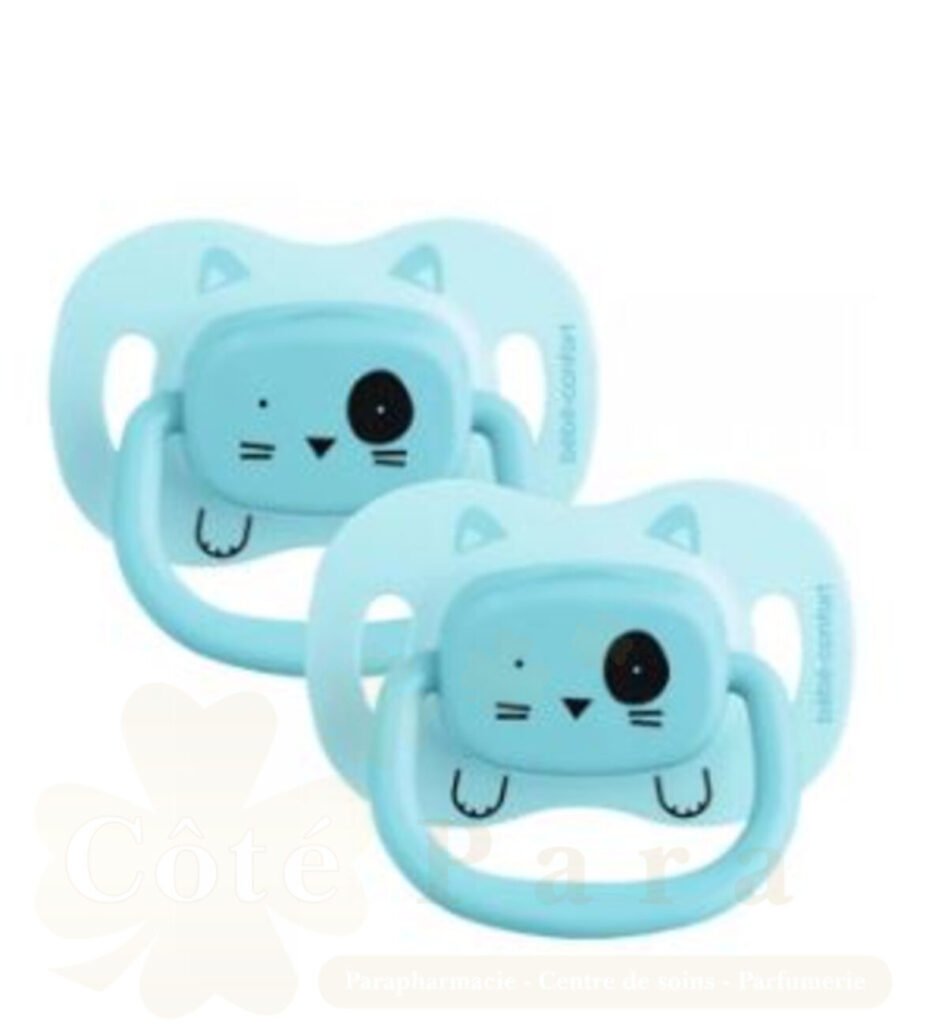 BEBE CONFORT SUCETTES REVERSIBLES - 0/6 M - SILICONE - ANIMALS BLEU X2 011824