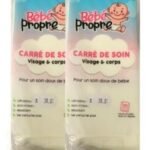 BEBE PROPRE CARRE DE SOIN 100 UNITES LOT DE 2
