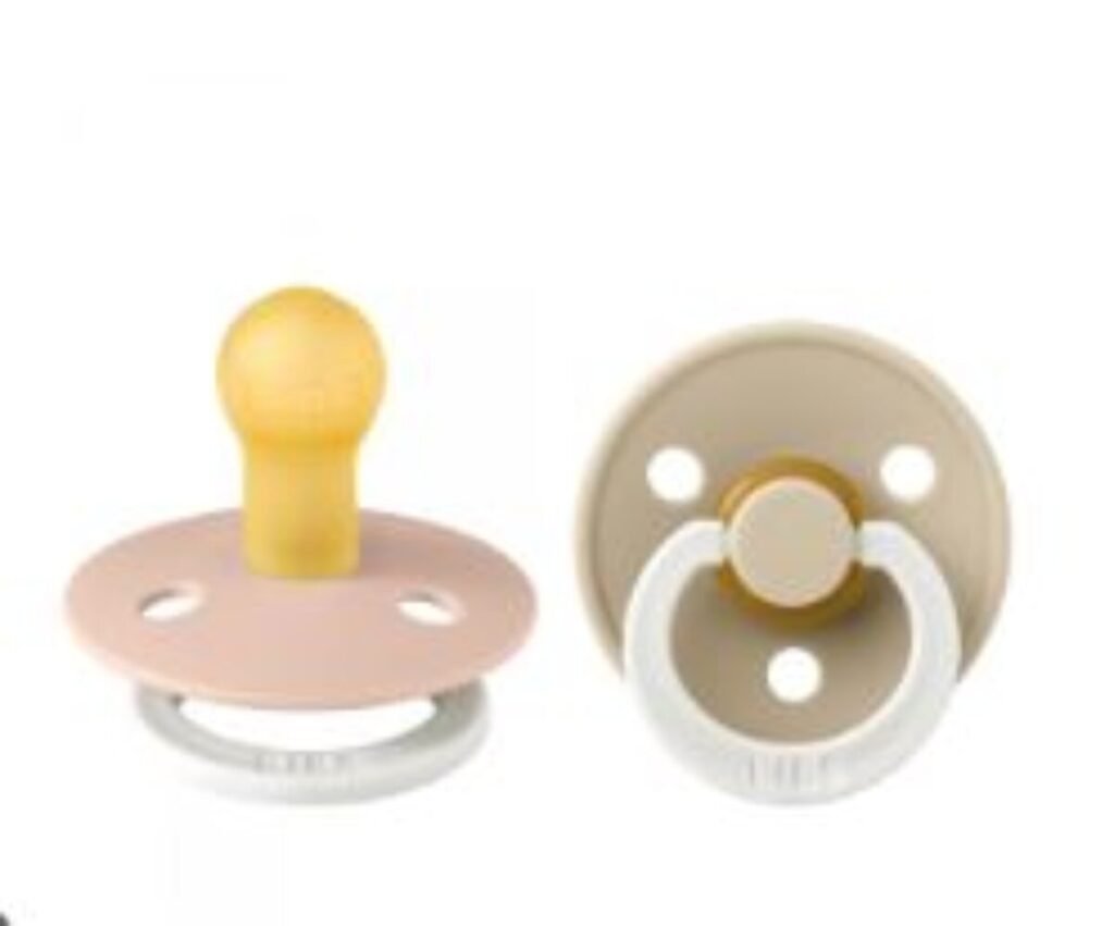 BIBS COLOUR 2 SUCETTES BLUSH GLOW/VANILLA GLOW TAILLE 1 REF 110243