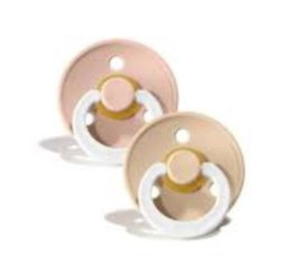 BIBS COLOUR 2 SUCETTES BLUSH GLOW/VANILLA GLOW TAILLE 2 REF 120243