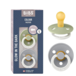 BIBS SUPREME SILICONE 2 SUCETTES SAGE GLOW / COULD GLOW TAILLE 1 REF 160356
