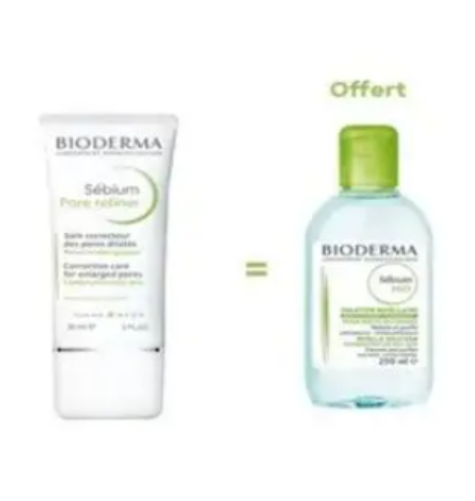 BIODERMA COFFRET SEBIUM PORE REFINER 40ML+SEBIUM H2O 250ML OFFERT