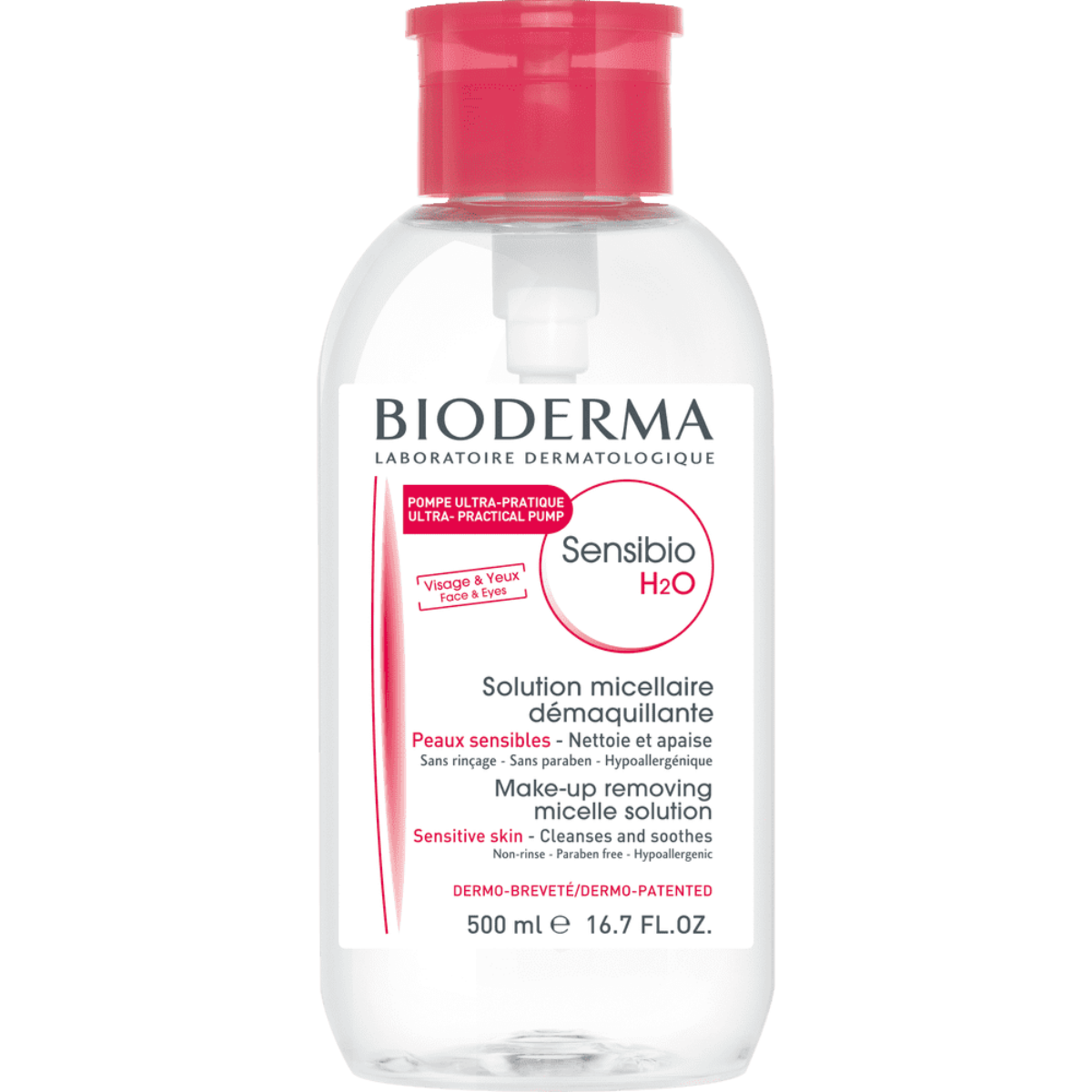 BIODERMA SENSIBIO H2O POMPE 500 ML BIODERMA SENSIBIO H2O POMPE 500 ML
