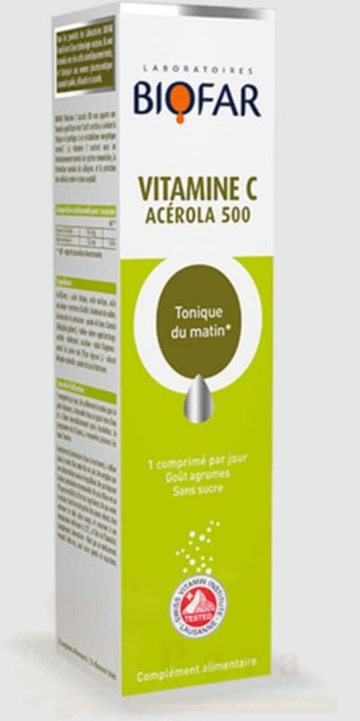 BIOFAR VITAMINE C ACEROLA 500 BOITE 20CP