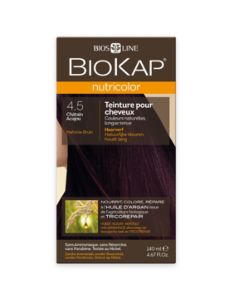 BIOKAP NUTRICOLOR 4.5 CHATAIN ACAJOU NEW