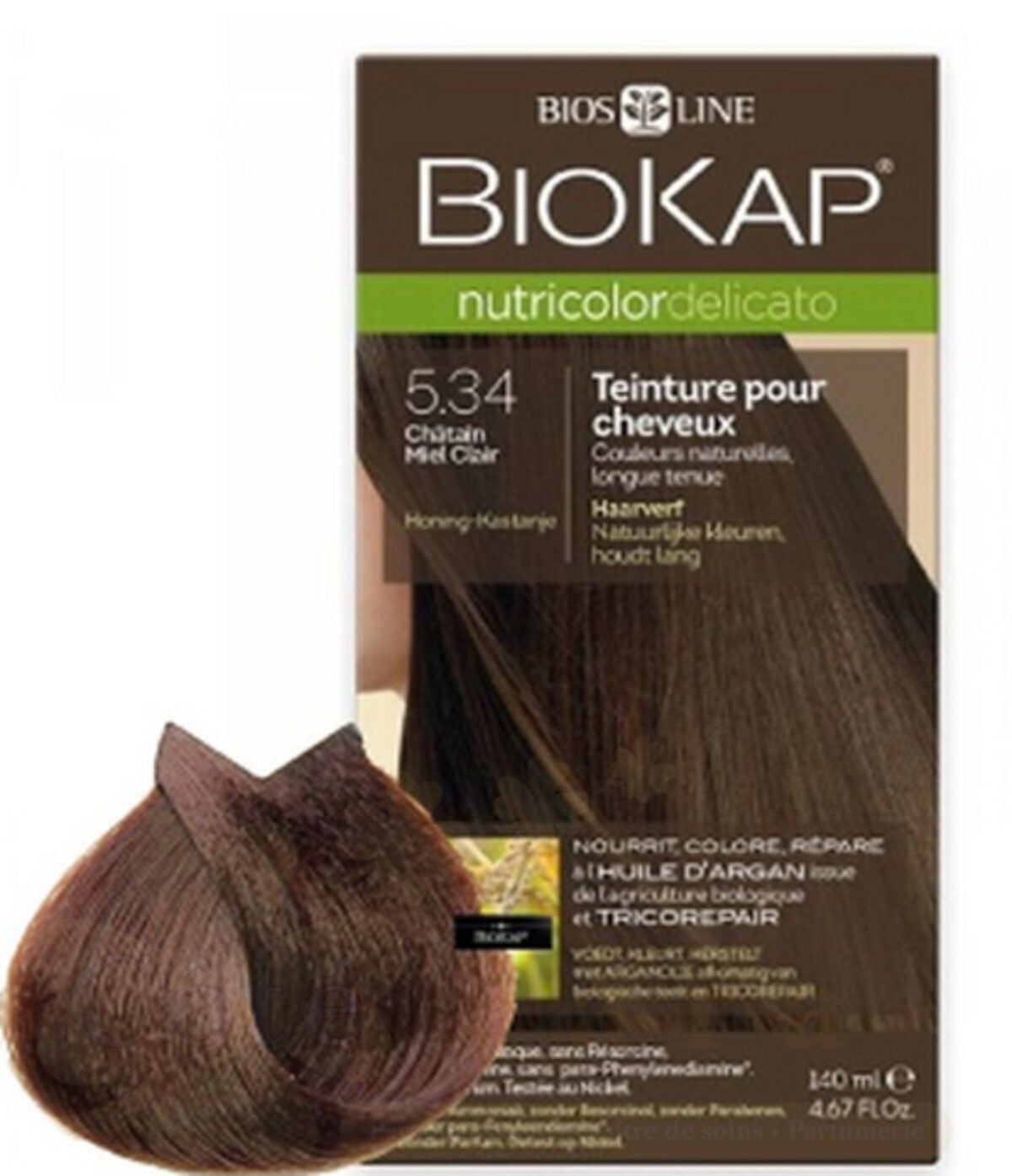 BIOKAP NUTRICOLOR DELICATO 5.34 CHATAIN MIEL CLAIR NEW BIOKAP NUTRICOLOR DELICATO 5.34 CHATAIN MIEL CLAIR NEW