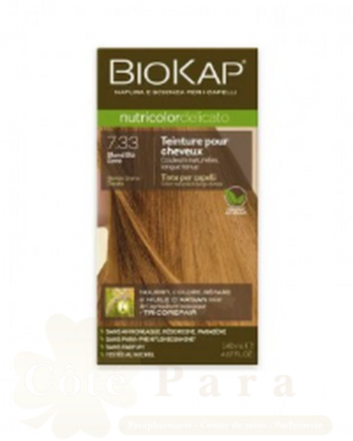 BIOKAP NUTRICOLOR DELICATO 7.0 BLOND MOYEN NATUREL 140ML BIOKAP NUTRICOLOR DELICATO 7.0 BLOND MOYEN NATUREL 140ML
