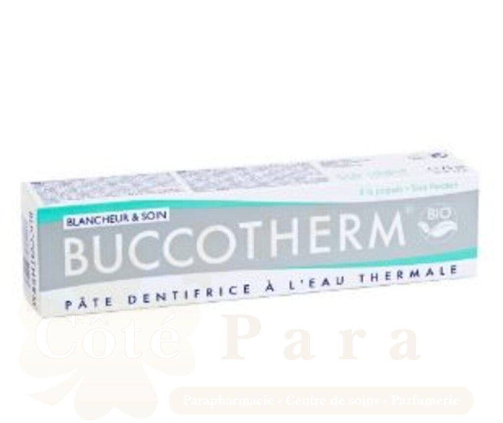 BUCCOTHERM DENTIFRICE PATE BLANCHEUR & SOIN BIO GOUT MENTHE 75 ML
