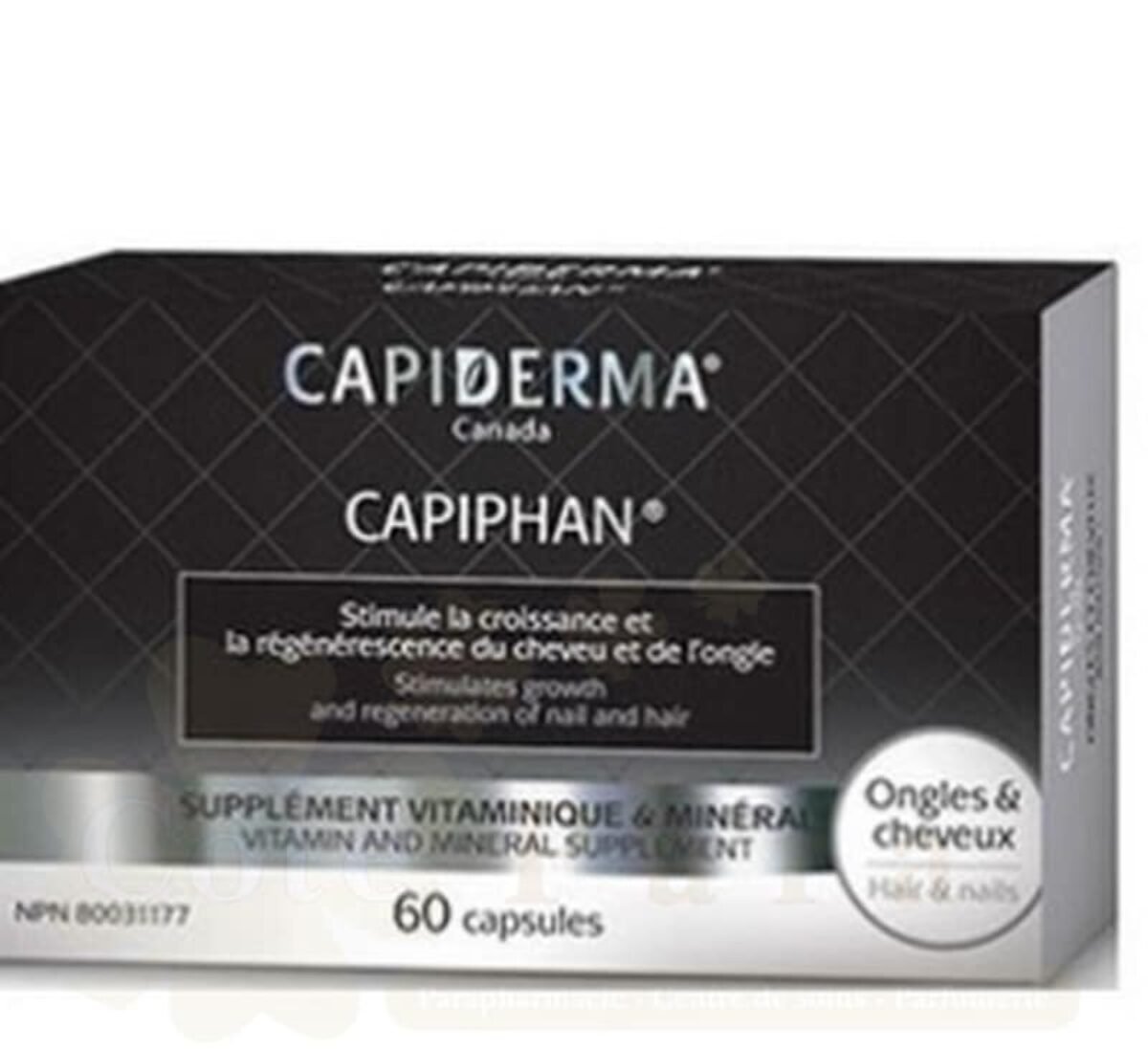 CAPIDERMA CAPIPHAN CHEVEUX ET ONGLES 60GELULES CAPIDERMA CAPIPHAN CHEVEUX ET ONGLES 60GELULES