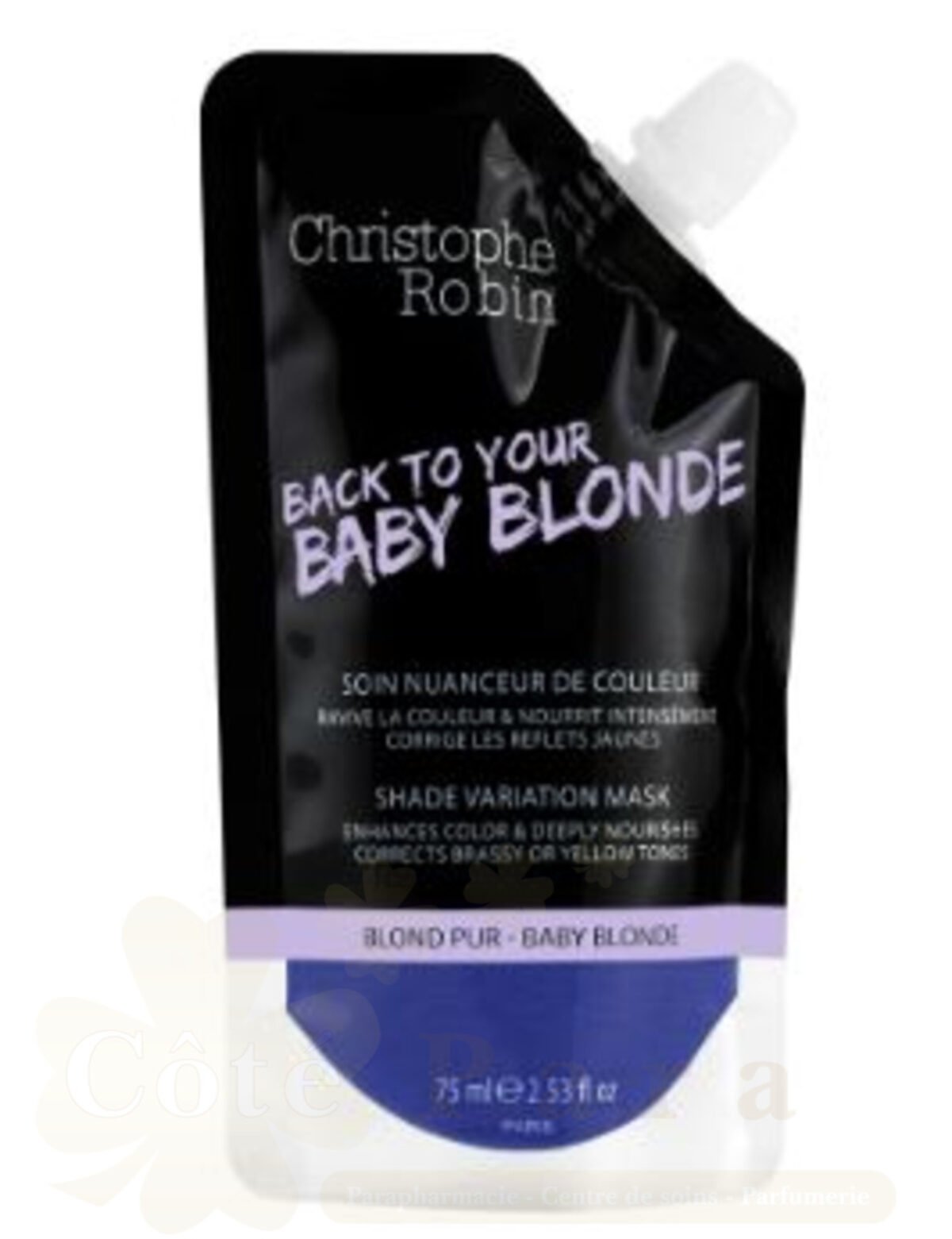 CHRISTOPHE ROBIN SOIN NUANCEUR DE COULEUR BLOND PUR POCKET 75ML CHRISTOPHE ROBIN SOIN NUANCEUR DE COULEUR BLOND PUR POCKET 75ML