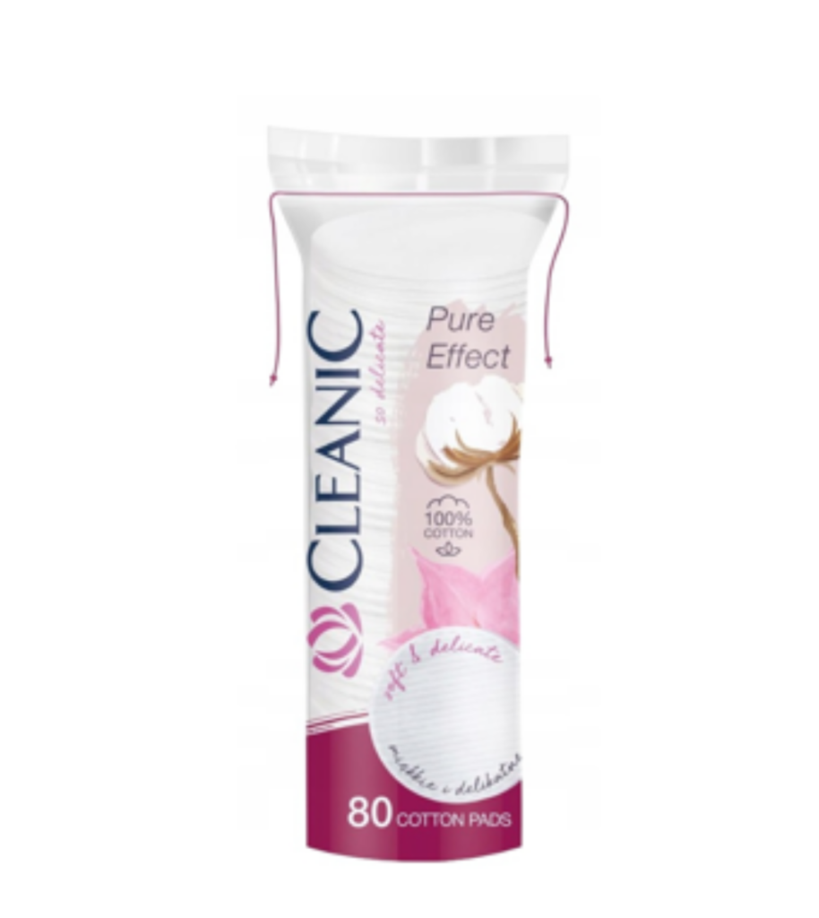 CLEANIC COTON DISQUE PUR EFFECT 80UNITES