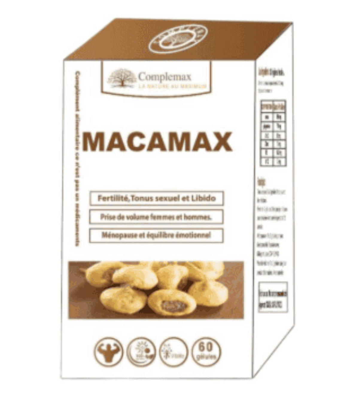 COMPLEMAX MACAMAX COMPLEXE 60 GELULES COMPLEMAX MACAMAX COMPLEXE 60 GELULES