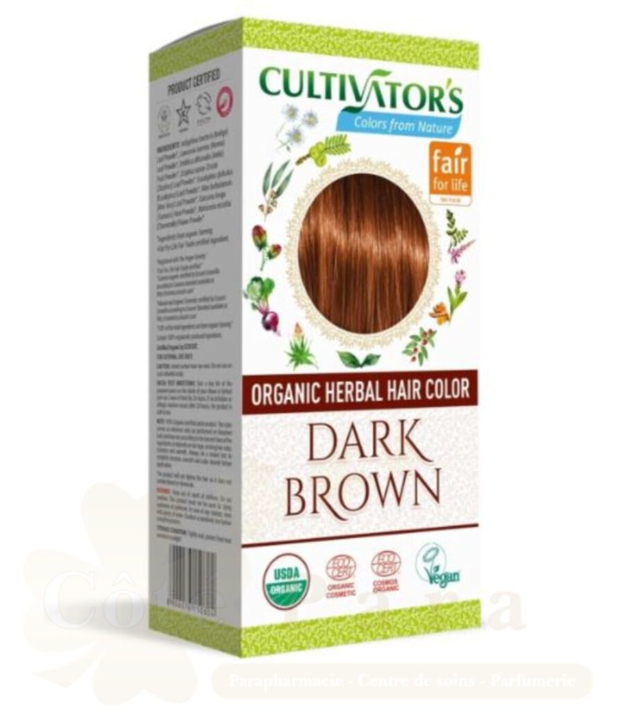 CULTIVATOR'S ORGANIC HERBAL HAIR COLOR DARK BROWN