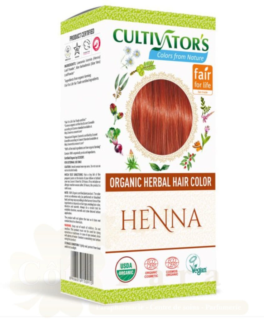 CULTIVATOR'S ORGANIC HERBAL HAIR COLOR HENNA
