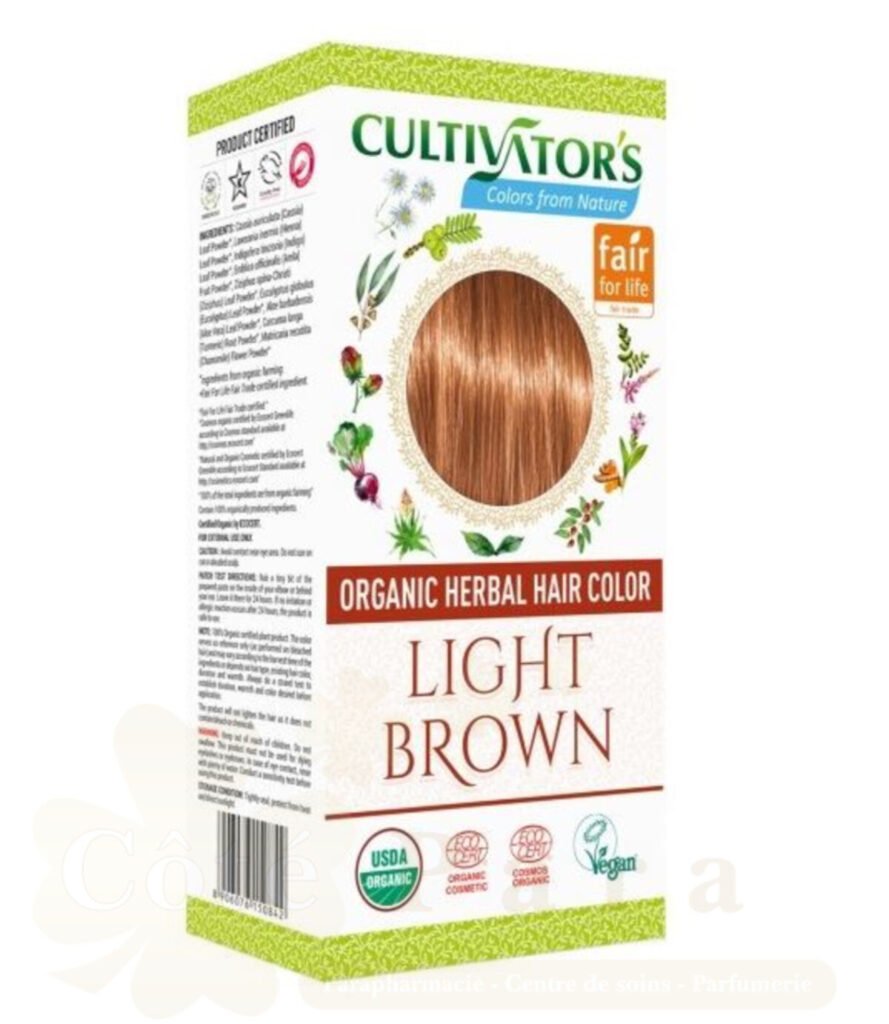 CULTIVATOR'S ORGANIC HERBAL HAIR COLOR LIGHT BROWN