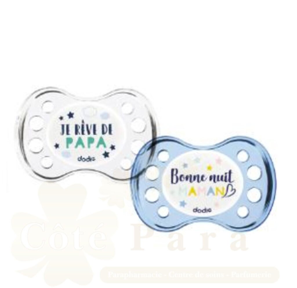 DODIE 2 SUCETTES ANATOMIQUES NUIT 6M+ A36
