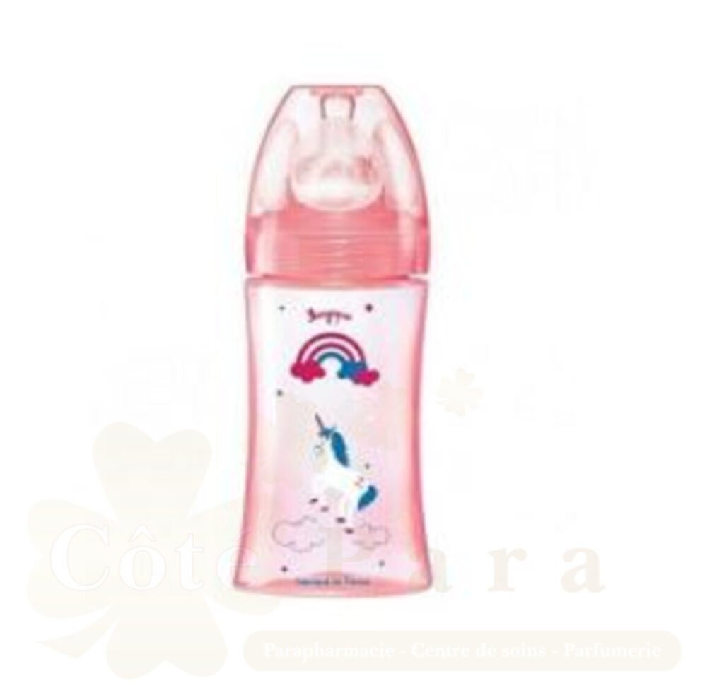 DODIE BIB INITIATION+270ML ROSE LICORNE D2