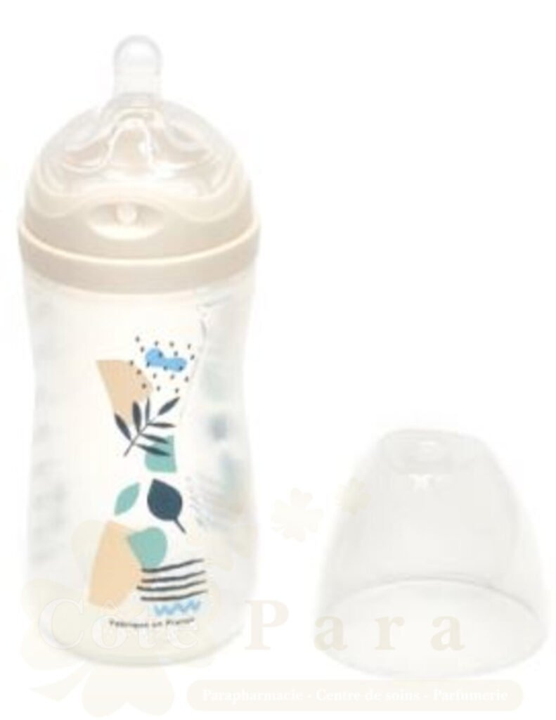 DODIE BIBERON ANTI COLIQUE D2 AVEC TETINE MULTI PERFOREE 0-6M BLEU 270ML