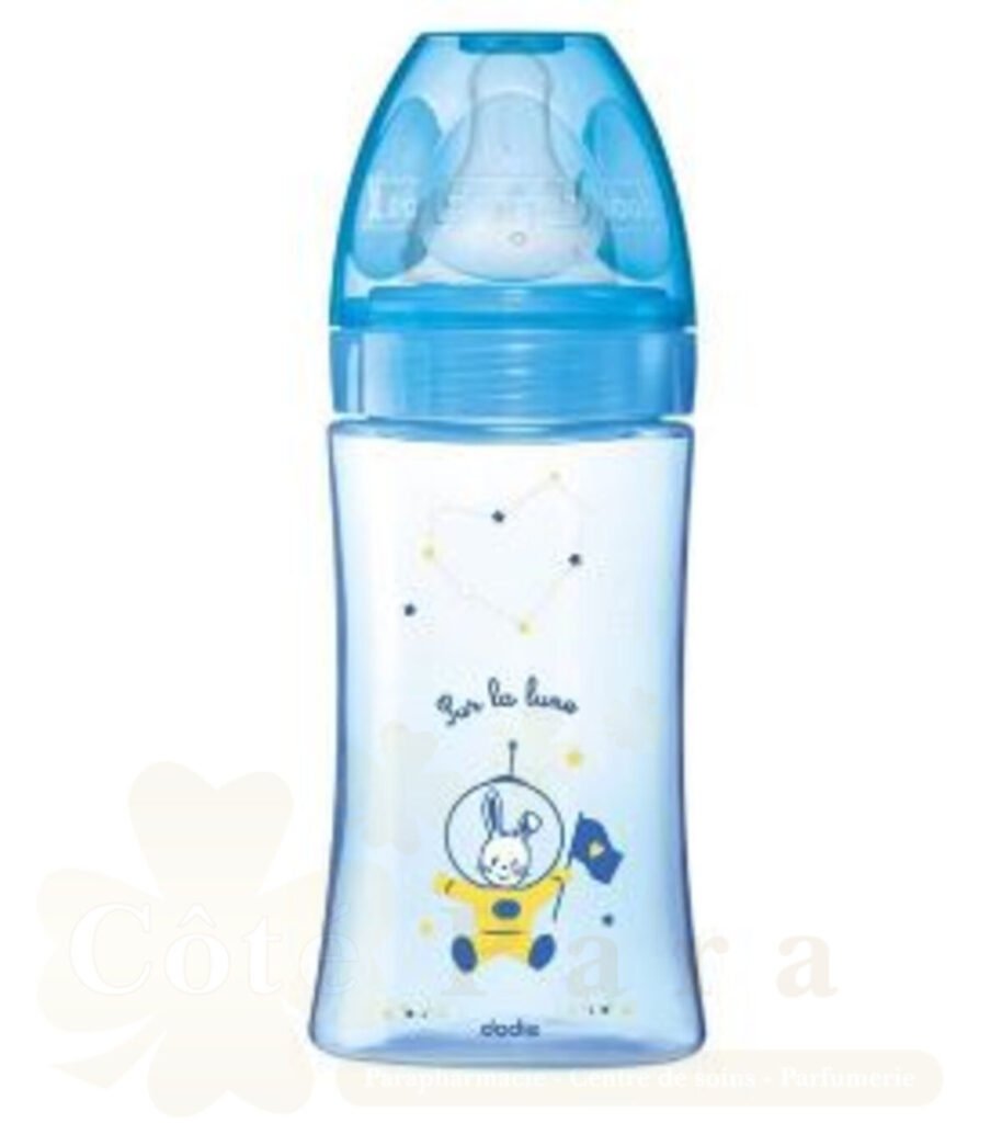 DODIE BIBERON INITIATION 270ML BLEU DÉCORÉ D2
