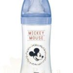 DODIE BIBERON INITIATION MICKEY BLEU TET RONDE 3VIT 270ML 0-6M