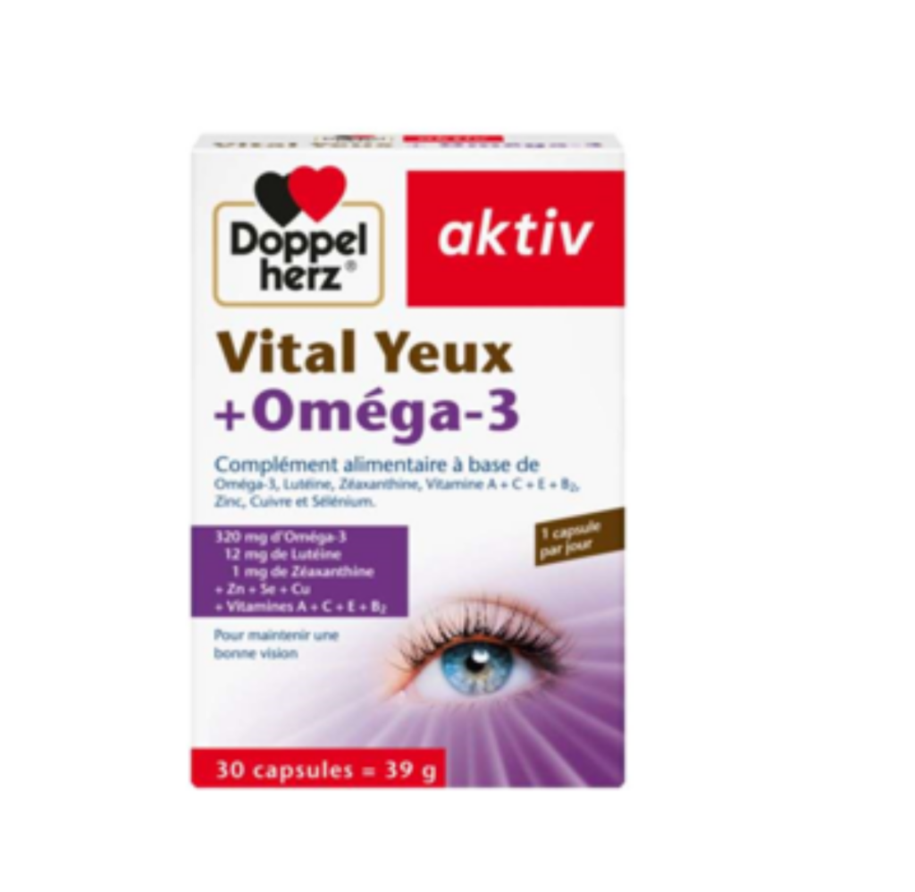 DOPPEL HERZ AKTIV VITAL YEUX + OMEGA-3 30 CAPSULES