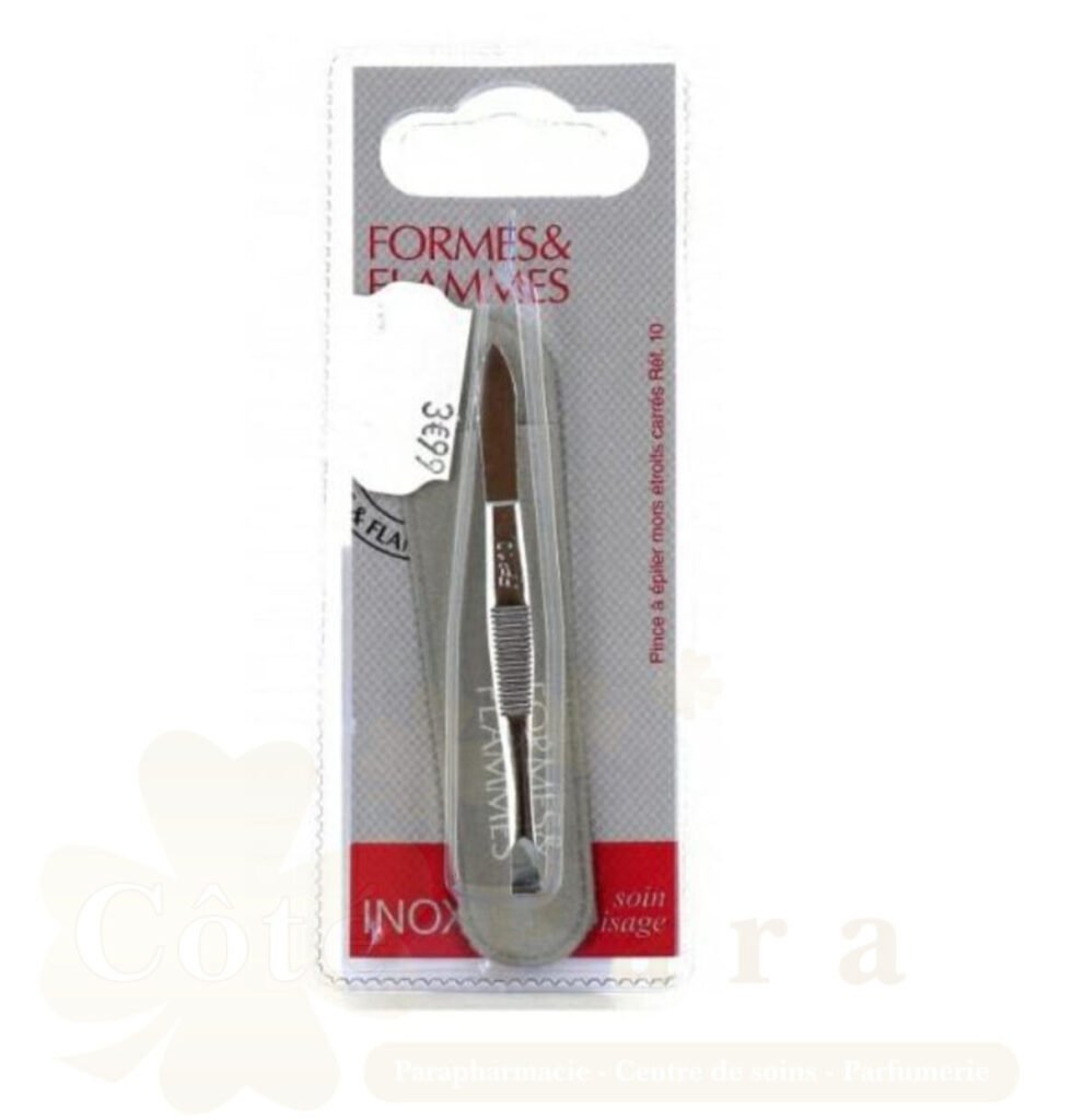 FORMES&FLAMMES PINCE A EPILER ACIER FORGE CHROME MORS ETROITS 8CM REF10