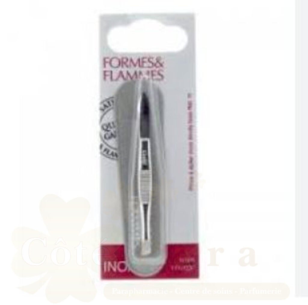 FORMES&FLAMMES PINCE A EPILER CHROME MORS BIAIS REF 11