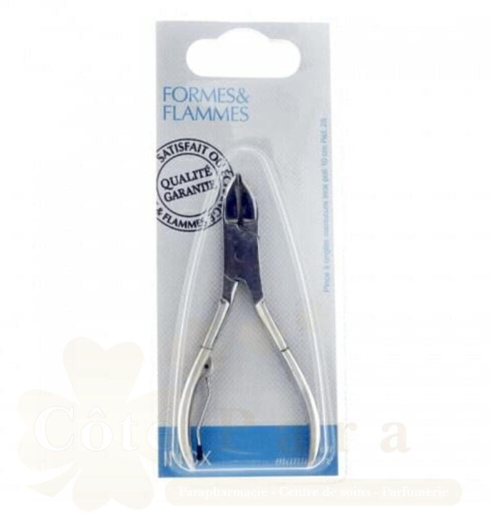 FORMES&FLAMMES PINCE A ONGLES MANUCURE INOX POLI 10 CM REF 28