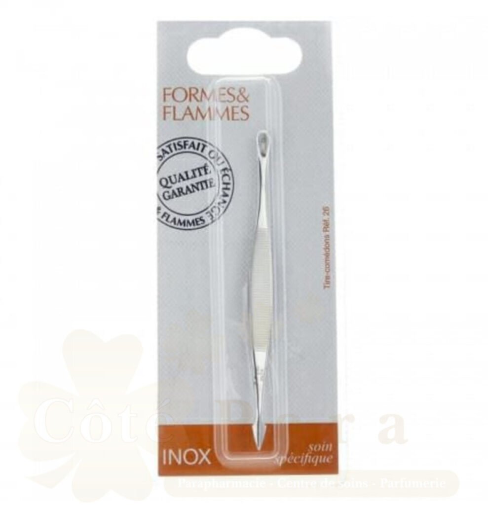 FORMES&FLAMMES TIRE COMEDONS ACIER INOXYDABLE REF 26