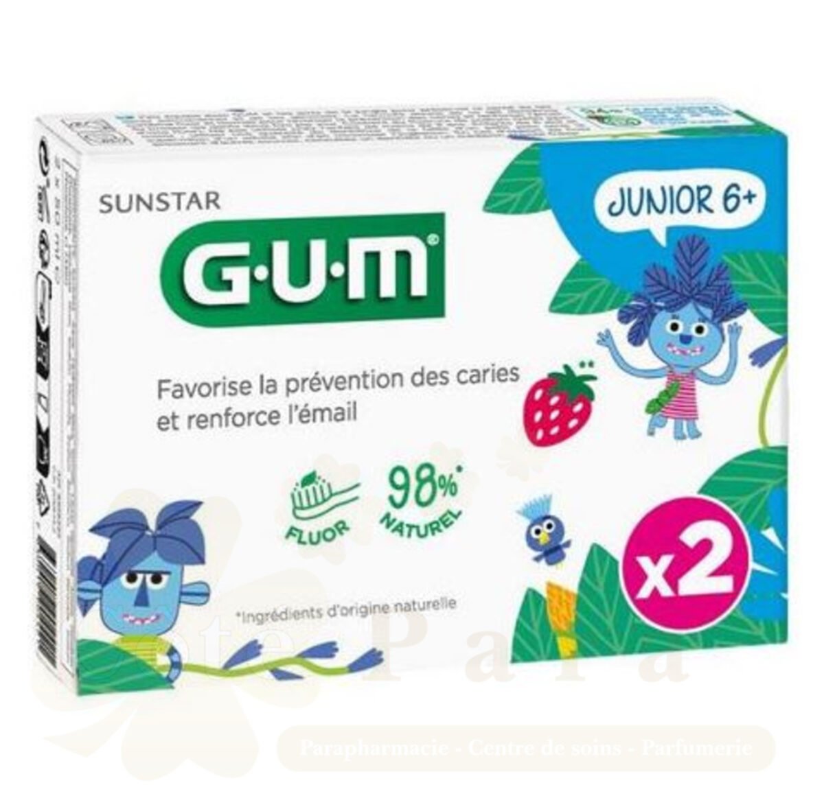 GUM DENTIFRICE JUNIOR +7 ANS 2* 50ML PACK 3004/2 GUM DENTIFRICE JUNIOR +7 ANS 2* 50ML PACK 3004/2