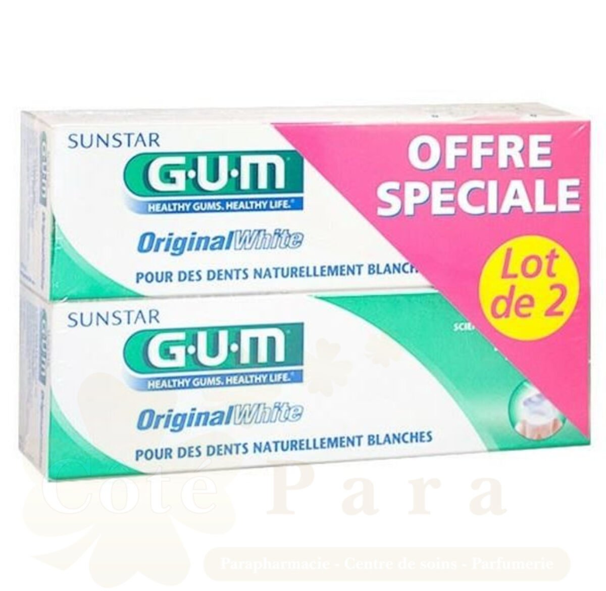 GUM DENTIFRICE ORIGINAL WHITE LOT DE 2 REF1745/2 GUM DENTIFRICE ORIGINAL WHITE LOT DE 2 REF1745/2