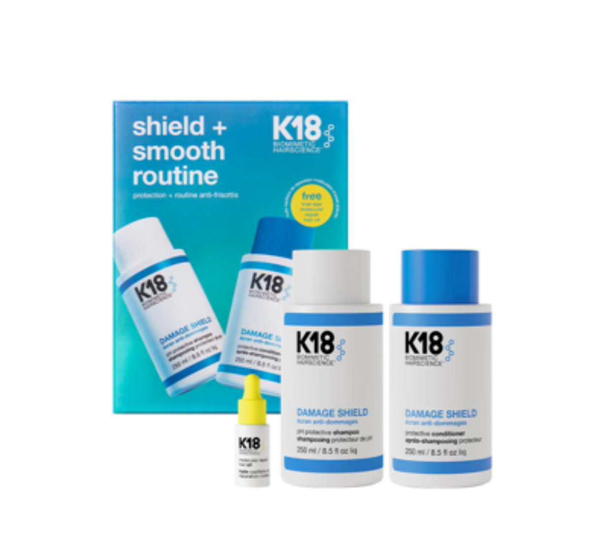 K18 DAMAGED SHIELD + SMOOTH ROUTINE KIT K18 DAMAGED SHIELD + SMOOTH ROUTINE KIT