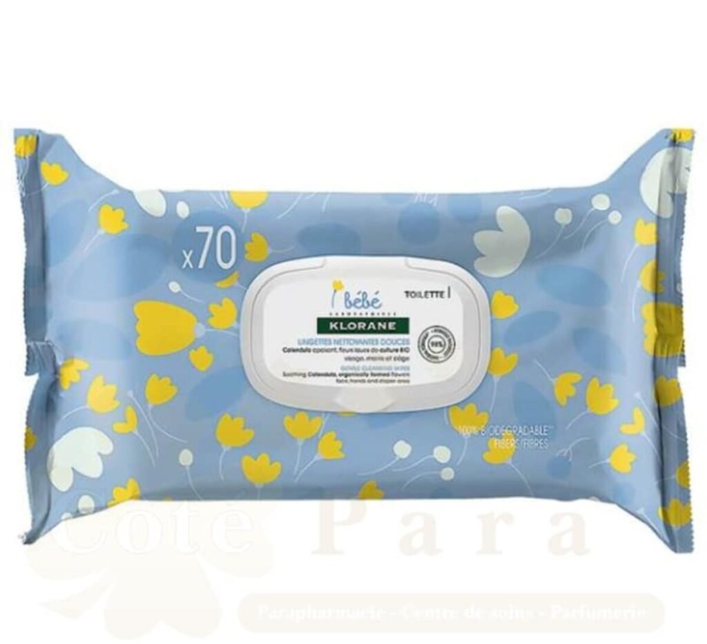KLORANE BEBE LINGETTES DOUCES 70 U