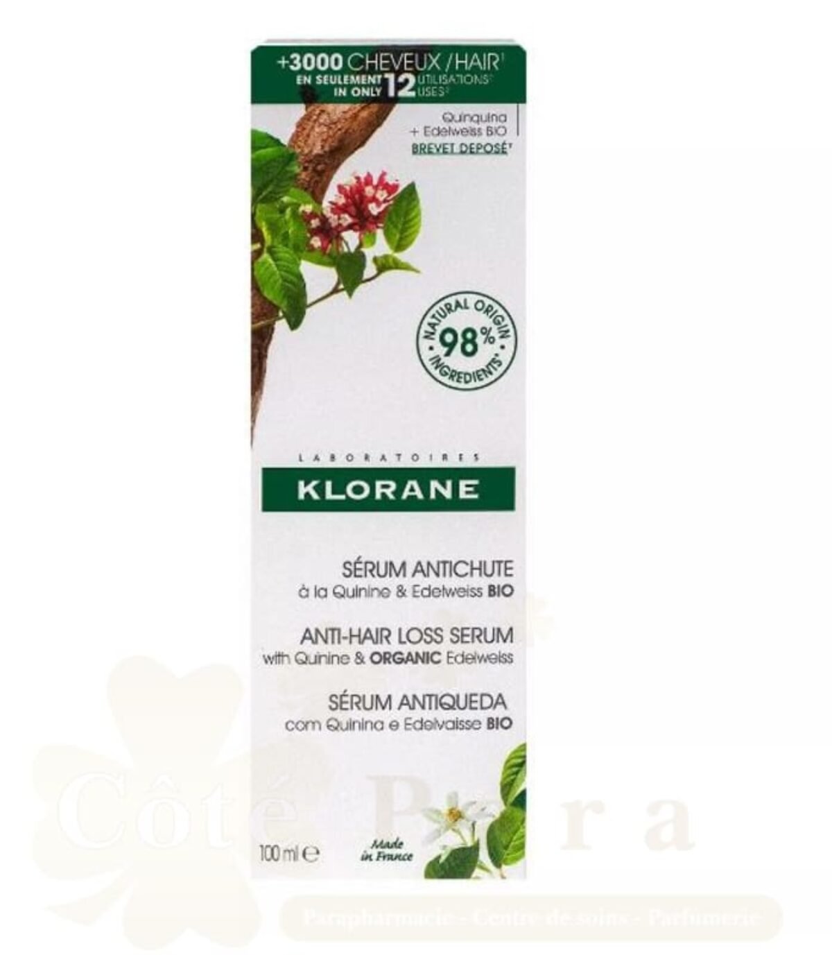 KLORANE SERUM ANTI CHUTE A LA QUININE 100ML KLORANE SERUM ANTI CHUTE A LA QUININE 100ML