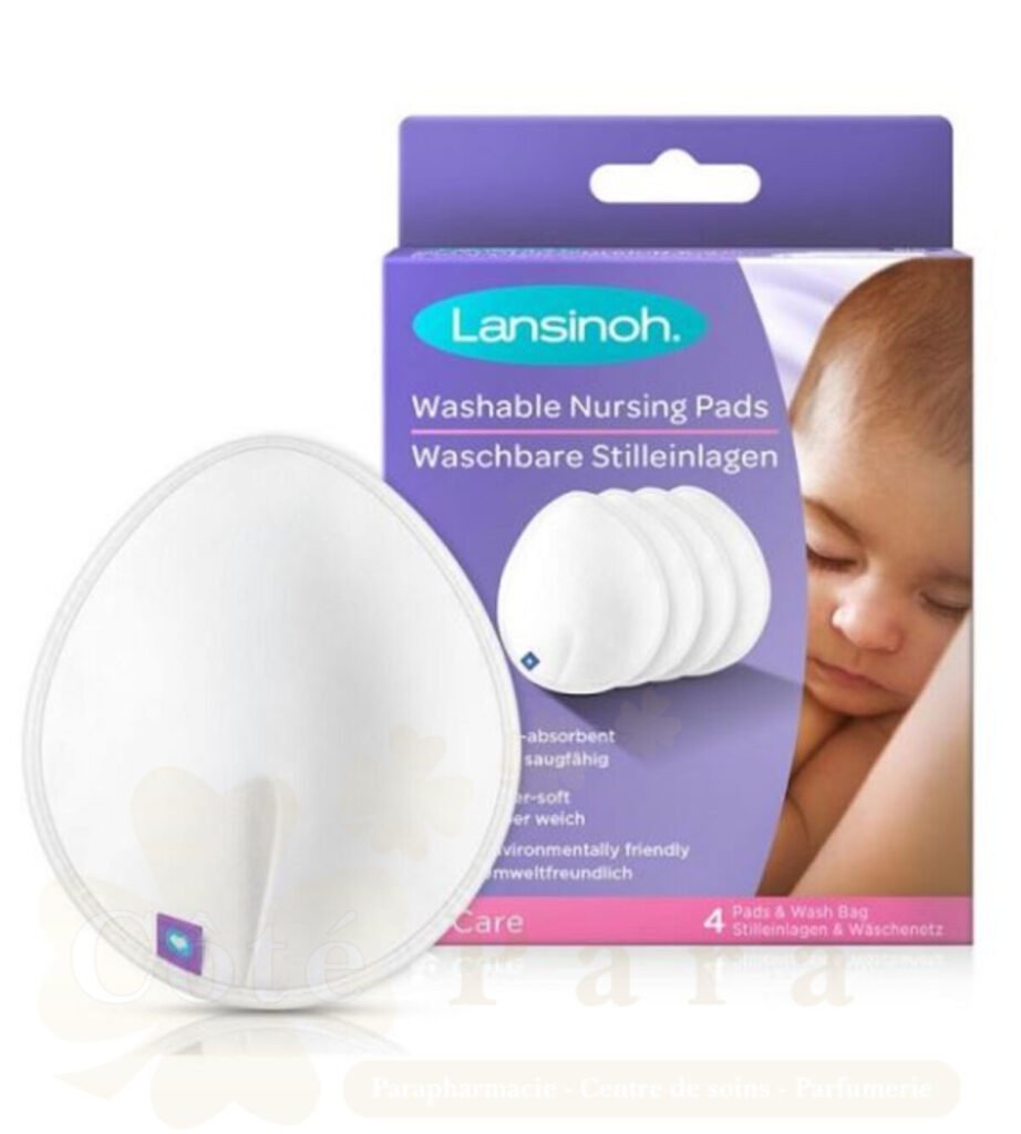 LANSINOH COUSSINET D'ALLAITEMENT LAVABLE 4 UNITES