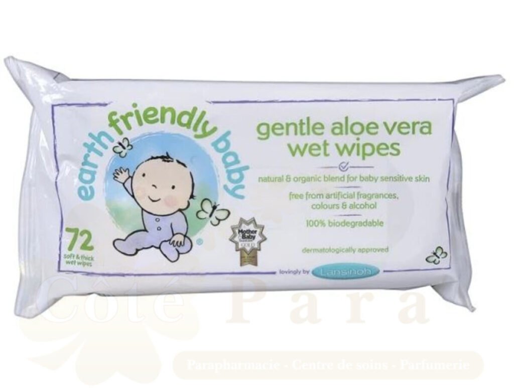 LANSINOH LINGETTE A L'ALOE VERA 72 UNITES