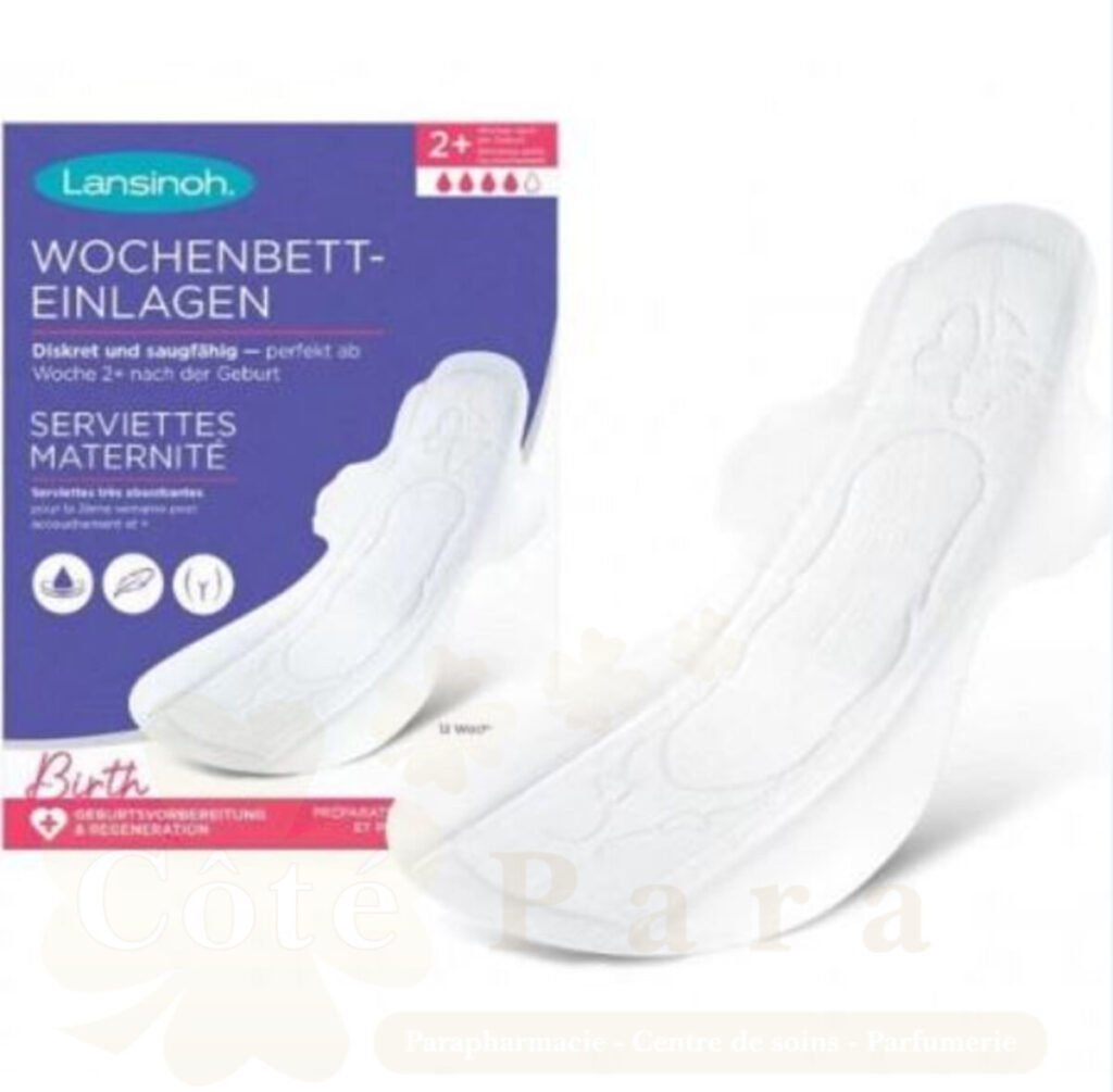 LANSINOH SERVIETTE MATERNITE TAILLE M 12UNITES