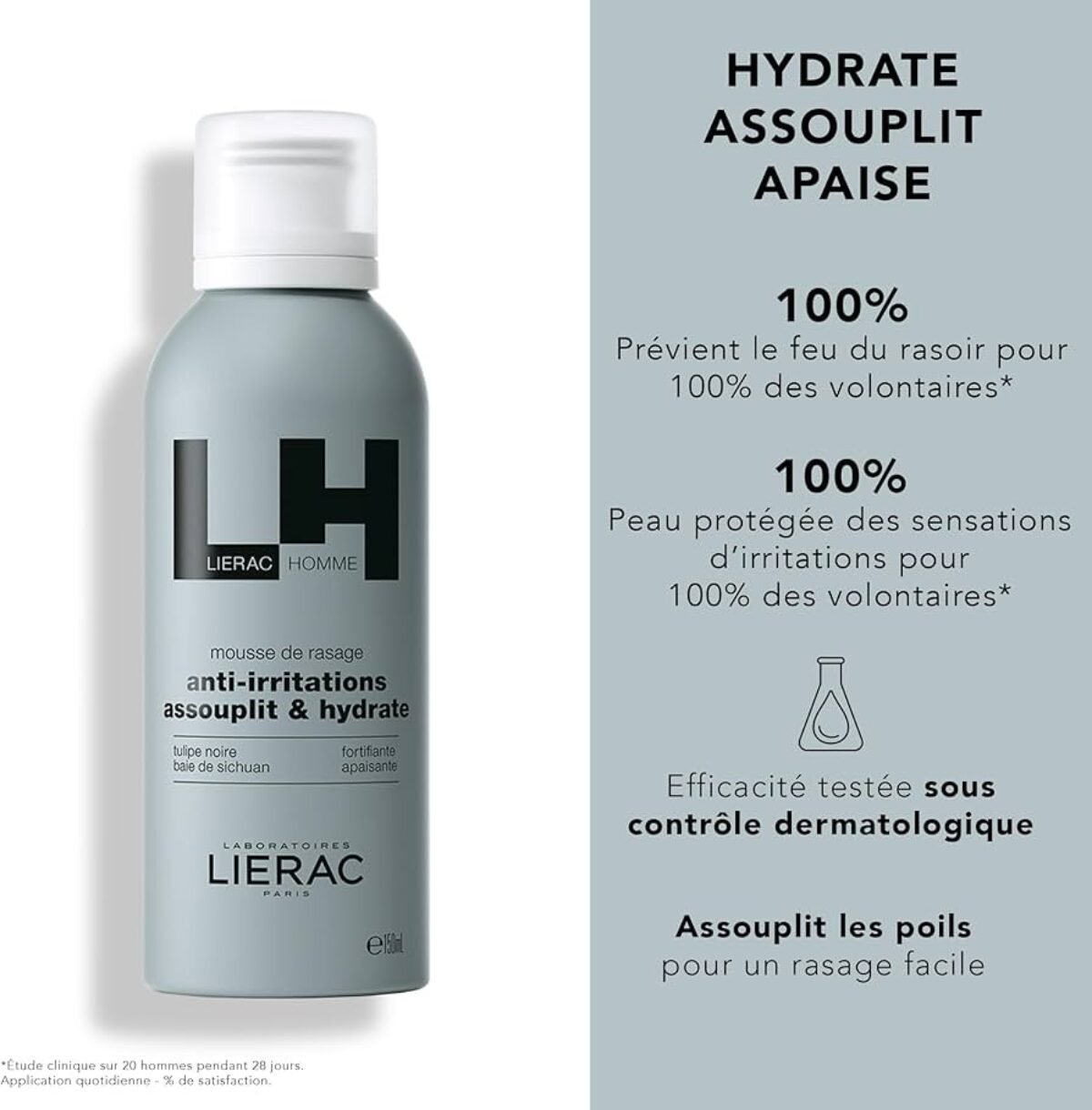 LIERAC HOMME MOUSSE DE RASAGE ANTI IRRITATION 150ML LIERAC HOMME MOUSSE DE RASAGE ANTI IRRITATION 150ML