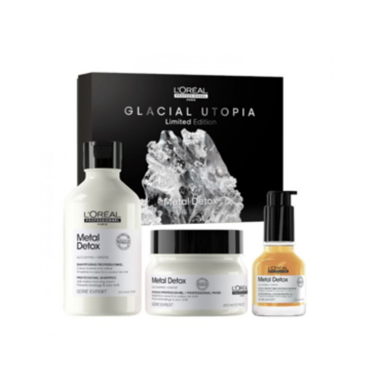 LP SE COFFRET TRIO METAL DETOX GLACIAL UTOPIA SHAMPOULES300ML +MASQUE 250ML+HUILE 50ML LP SE COFFRET TRIO METAL DETOX GLACIAL UTOPIA SHAMPOULES300ML +MASQUE 250ML+HUILE 50ML