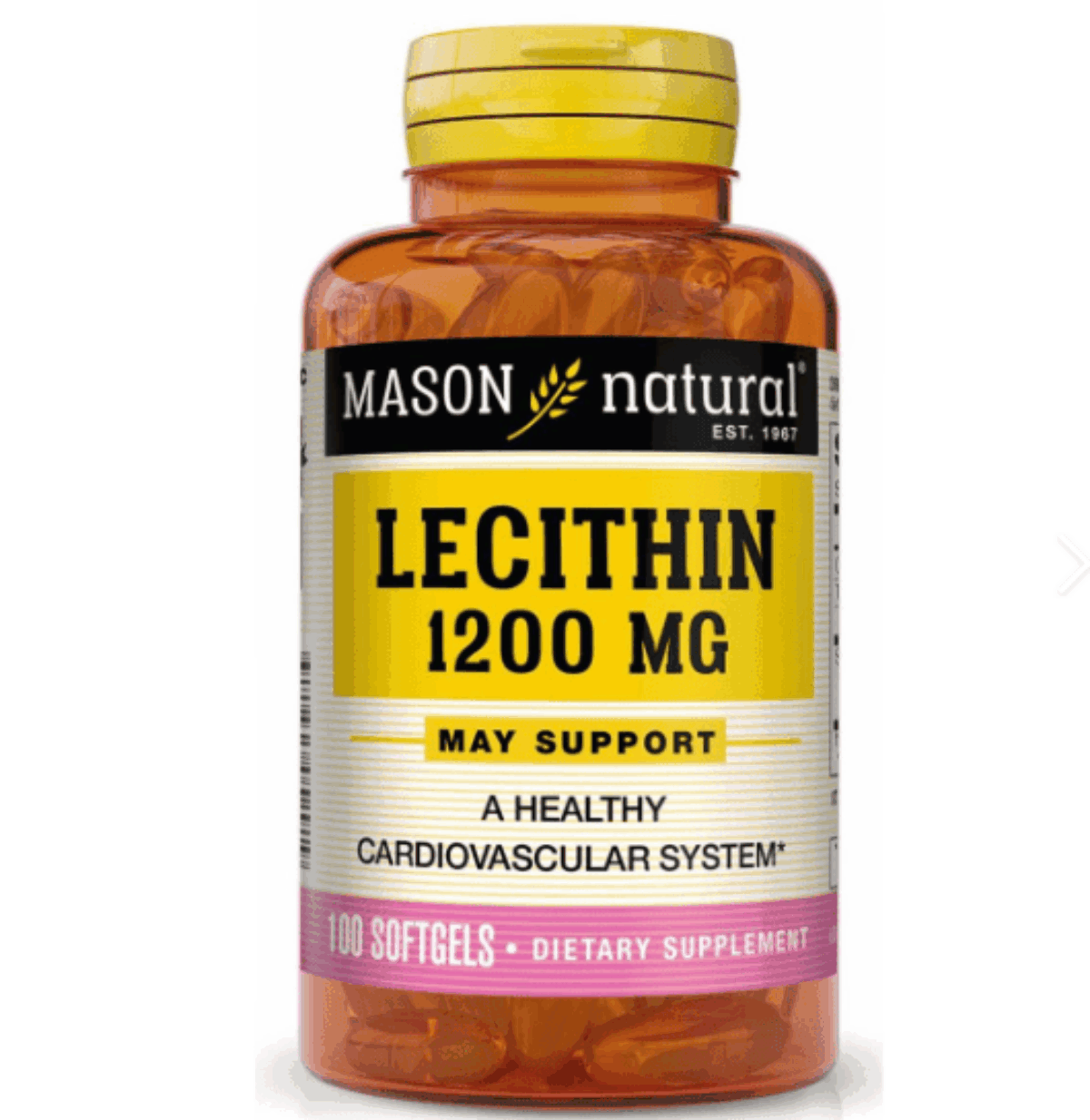 MASON NATURAL LECITHIN 1200MG 100 SOFTGELS MASON NATURAL LECITHIN 1200MG 100 SOFTGELS