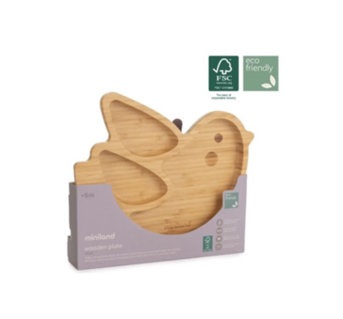 MINILAND ASSIETTE EN BOIS OISEAU REF 89473 MINILAND ASSIETTE EN BOIS OISEAU REF 89473