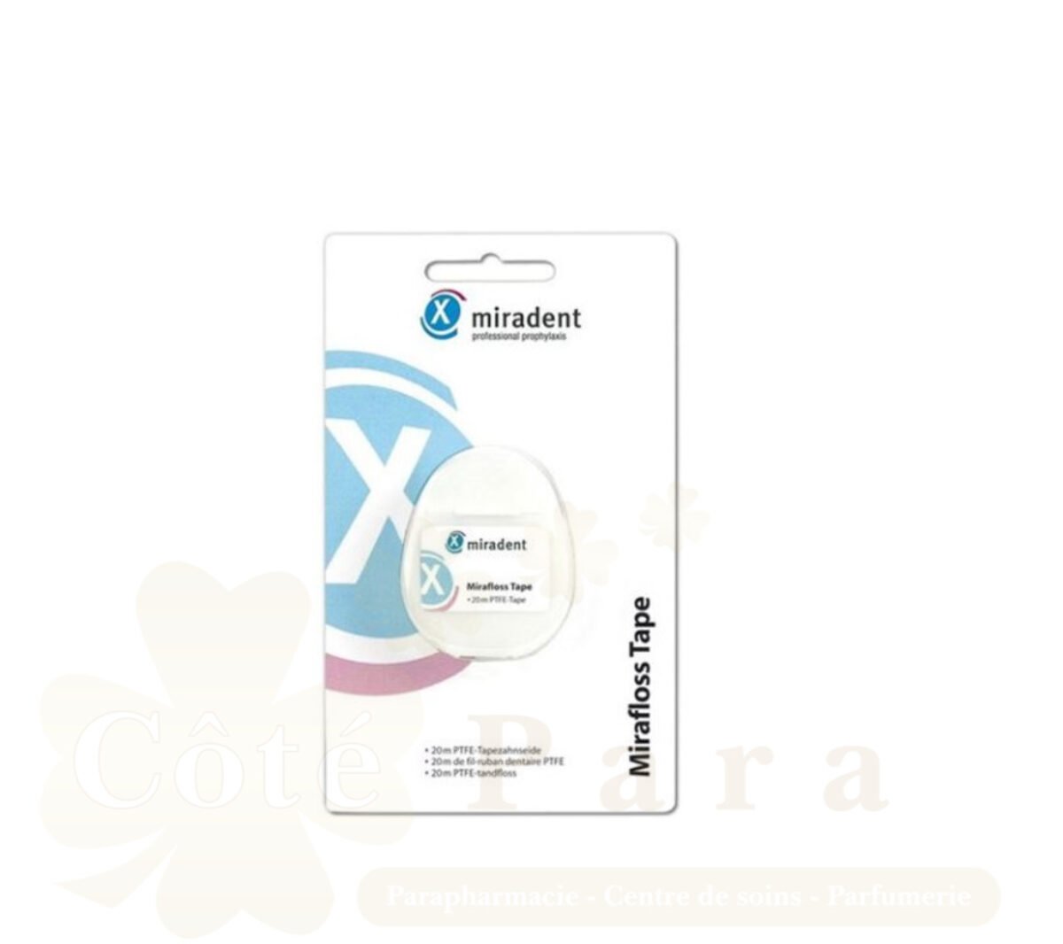 MIRADENT MIRAFLOSS CHX-TAPE FILL-RUBAN 20M MIRADENT MIRAFLOSS CHX-TAPE FILL-RUBAN 20M